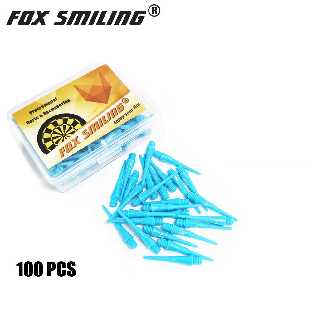 Fox Smiling100pcs 25mm 2BA профессиональная Дротика мягкий наконечник для электронного s Dardos
