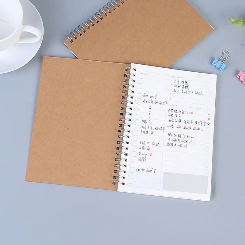 Блокнот-планировщик из крафт-бумаги органайзер для ежедневных еженедельных и