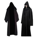Одежда для косплея Дарта Вейдера, черный халат, толстовка рыцаря джедая из Звездных войн, плащ, костюм для Хэллоуина, накидка для взрослых