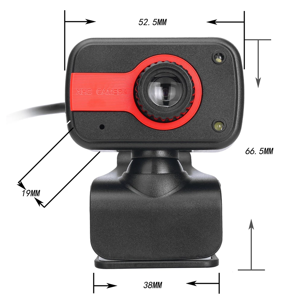 

A7250B 480P USB Webcam LED Web Camera with Mic Laptop Desktop Live Video Online for Household Computer Accessories