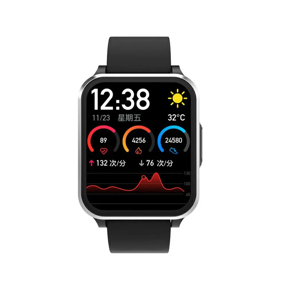 

ST10D Wireless Smart Horloge Full Touch 1.7in Muziekspeler Hartslag Fitness Tracker Armband Sport Waterdichte Smartwatch