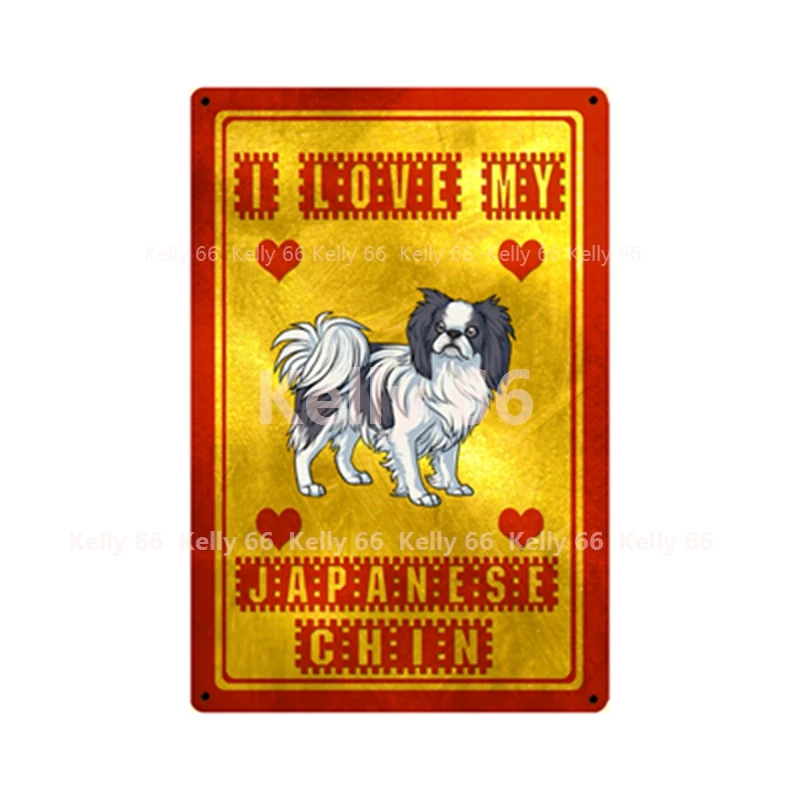 [Kelly66] Pet I Love My Dogs Бретань самоид Хаски немецкий овчаг металлический знак домашний