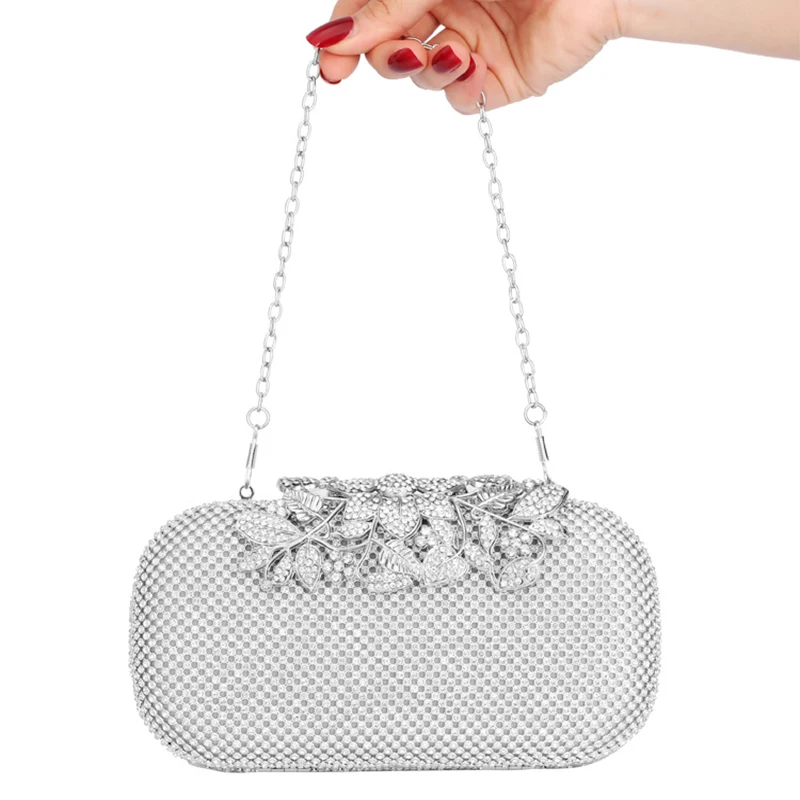 

Luxury Diamond Dinner Clutch Women's Fashion Casual Party Square Woman Shoulder Bag Designer Chain Women Crossbody Bag 2021 New