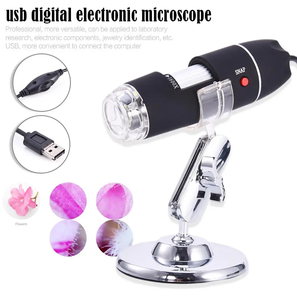 

1600X 1000X 500X Mega Pixels 8 LED Digital USB Microscope Microscopio Magnifier Electronic Stereo USB Endoscope Camera Dropship