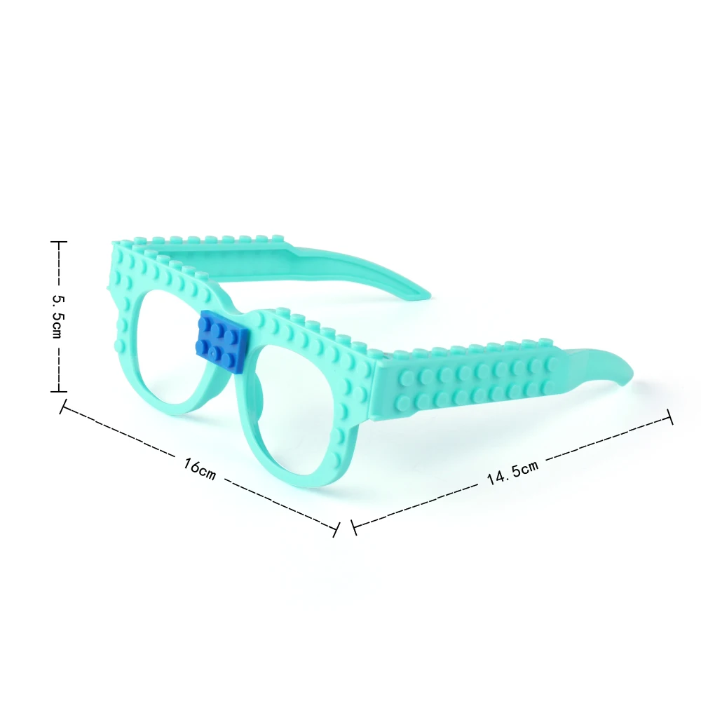 

Building Blocks Glasses Baseplate Frame ninja Friends Police City DIY Toys Glasses Bricks Christmas Gift Party Accessories Child