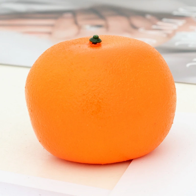 tangerine Искусственные фрукты поддельные яблоко лимон игрушечный миксер фрукты для украшения свадьбы Вечерние украшения дома реквизит для фотосъемки ремесло еда - Цвет: tangerine