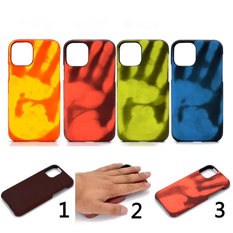 100pcs/lot DHL Cover Innovative Heat Temperature-Sensitive Color Thermal Sensor Phone Case for iPhone11Pro max XR XS Max |
