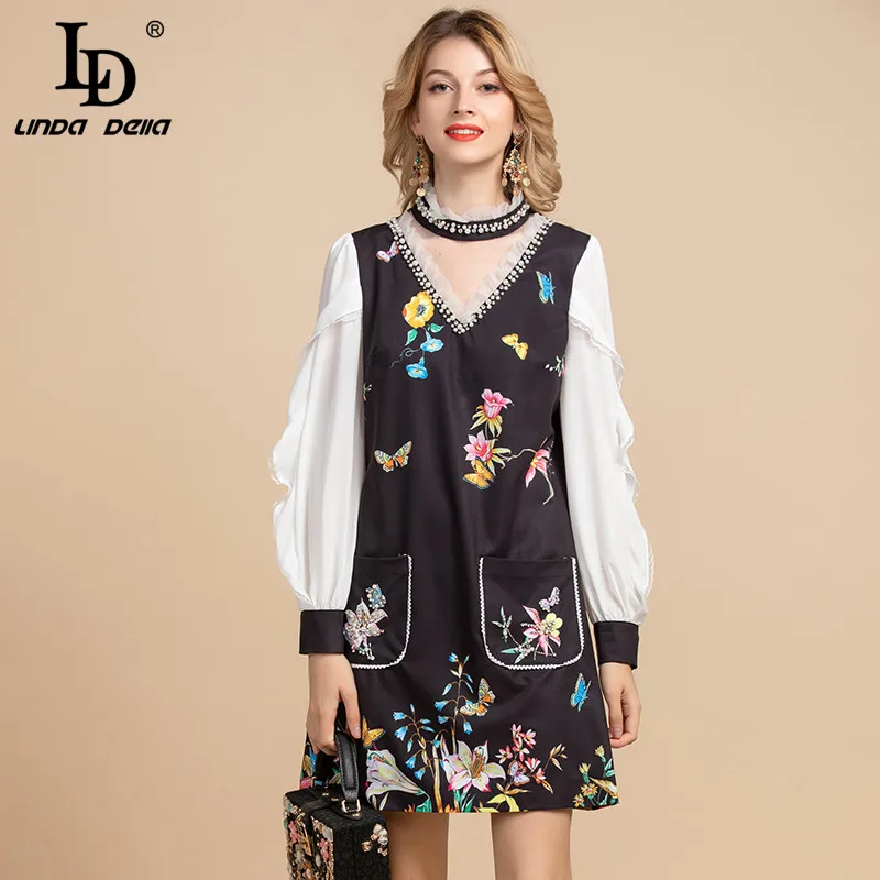 LD LINDA DELLA летнее модное дизайнерское элегантное платье женское свободное