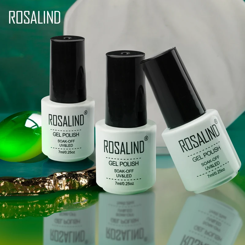 Гель-лак ROSALIND для ногтей нефритовый зеленый цвет серия лаков дизайн все маникюра