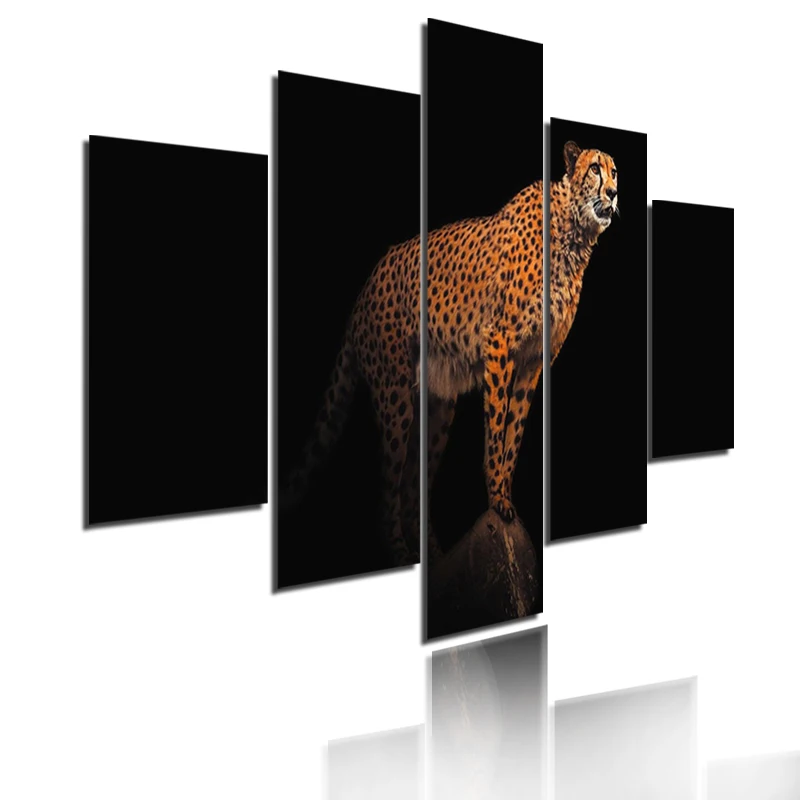 

5Pcs Yellow Lion Home Decoration Modern Style Home Wall Art Decoration Painting Hd Printing Poster Waterproof Ink