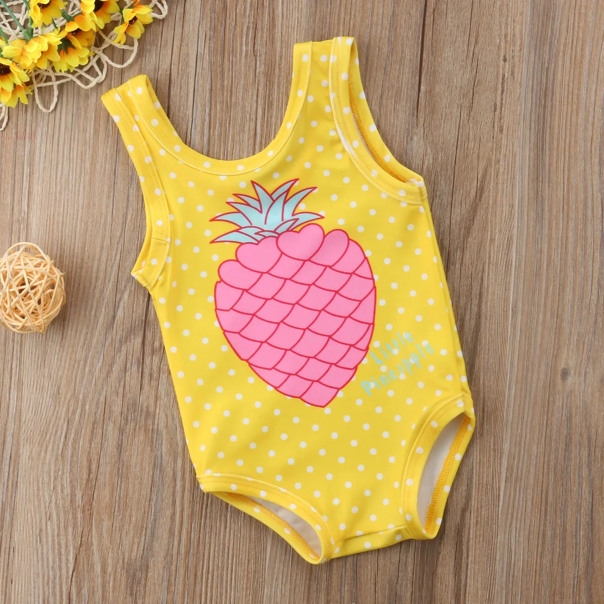 

Kids Baby Girl Swimwear Swimsuit Little Pineapple Backless Swimwear Summer Fruit Printed One Piece Swimsuit Bathing Suit