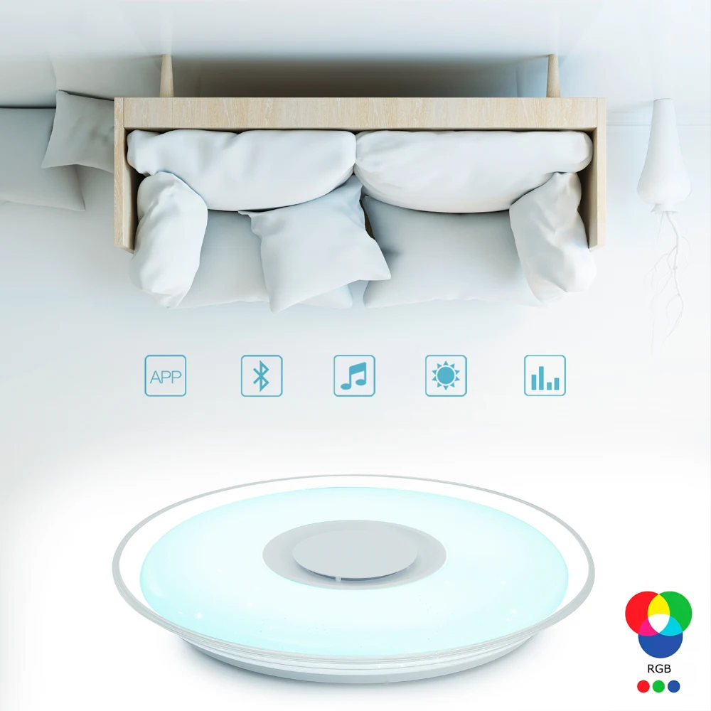 Современные светодиодные потолочные лампы Домашний Светильник ing 36 Вт 52 RGB