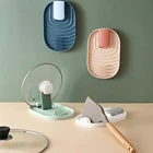 Держатель для крышек кастрюль, ложка-Лопатка крышек для кастрюль, подставка, кухонный трафарет, ложки, подставка, Пластиковый Органайзер