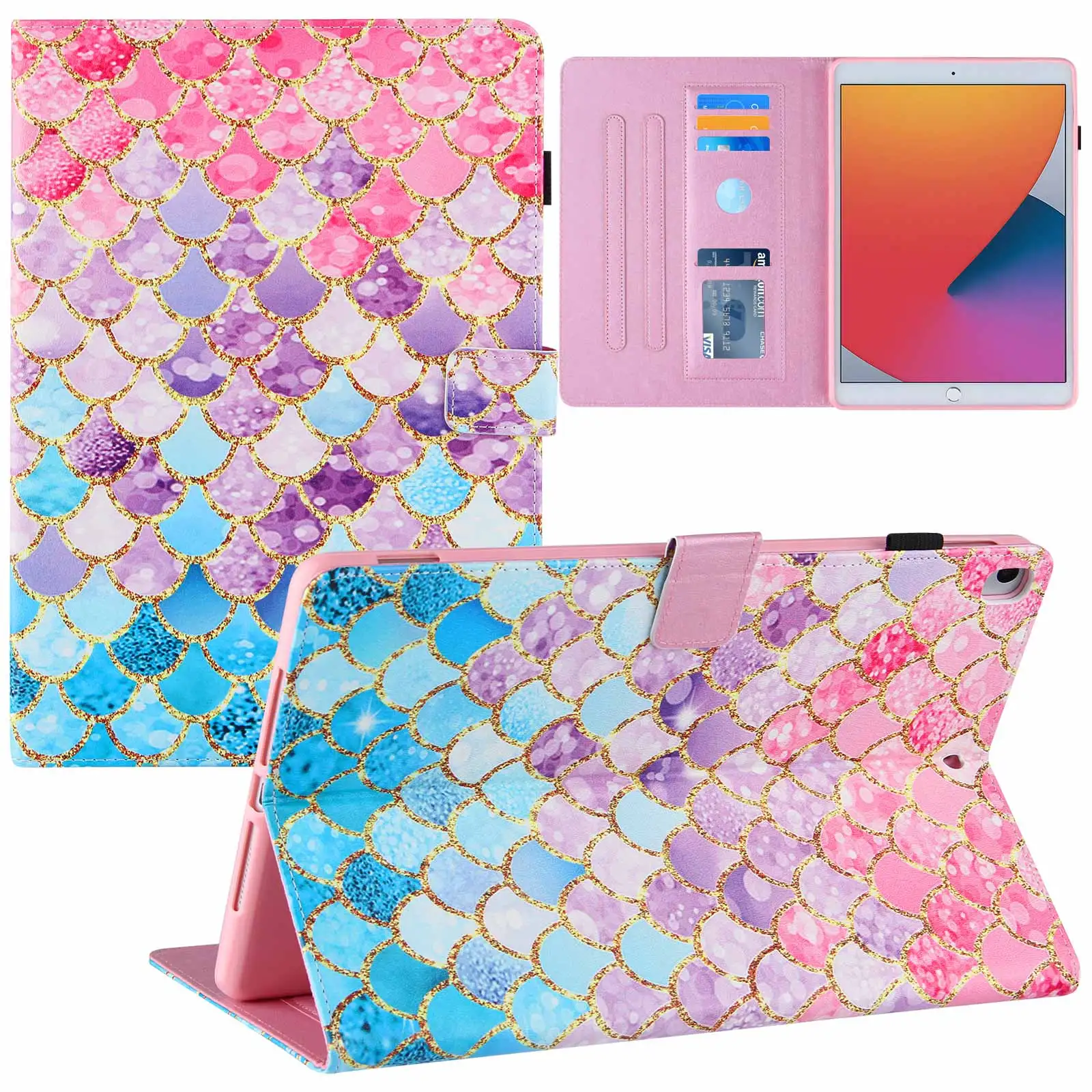 

Case For iPad Air 3 10.5 2019 ipad 10.2 2020 Flower Painted PU Leather Tablet Cover For iPad Pro 10.5 2017 Case Coque Girls #S