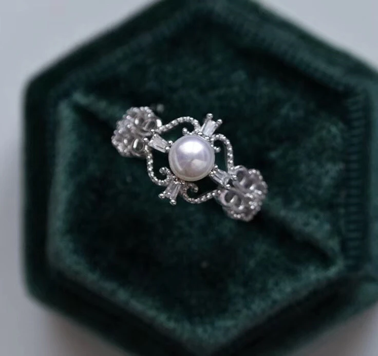 

Уникальный дизайн, регулируемое серебряное кольцо, фурнитура, Настройки крепления, детали, фитинги для жемчуга, нефрита, кораллов, камней, б...