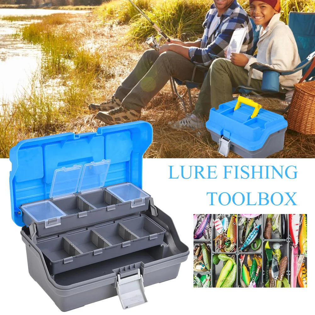 

Carp Fishing Lure Tool Box 27878 Fishing Gear Suitcase Bait Box Pesca Multi-layer Big Space Take In Hooks Pins Bite Leads