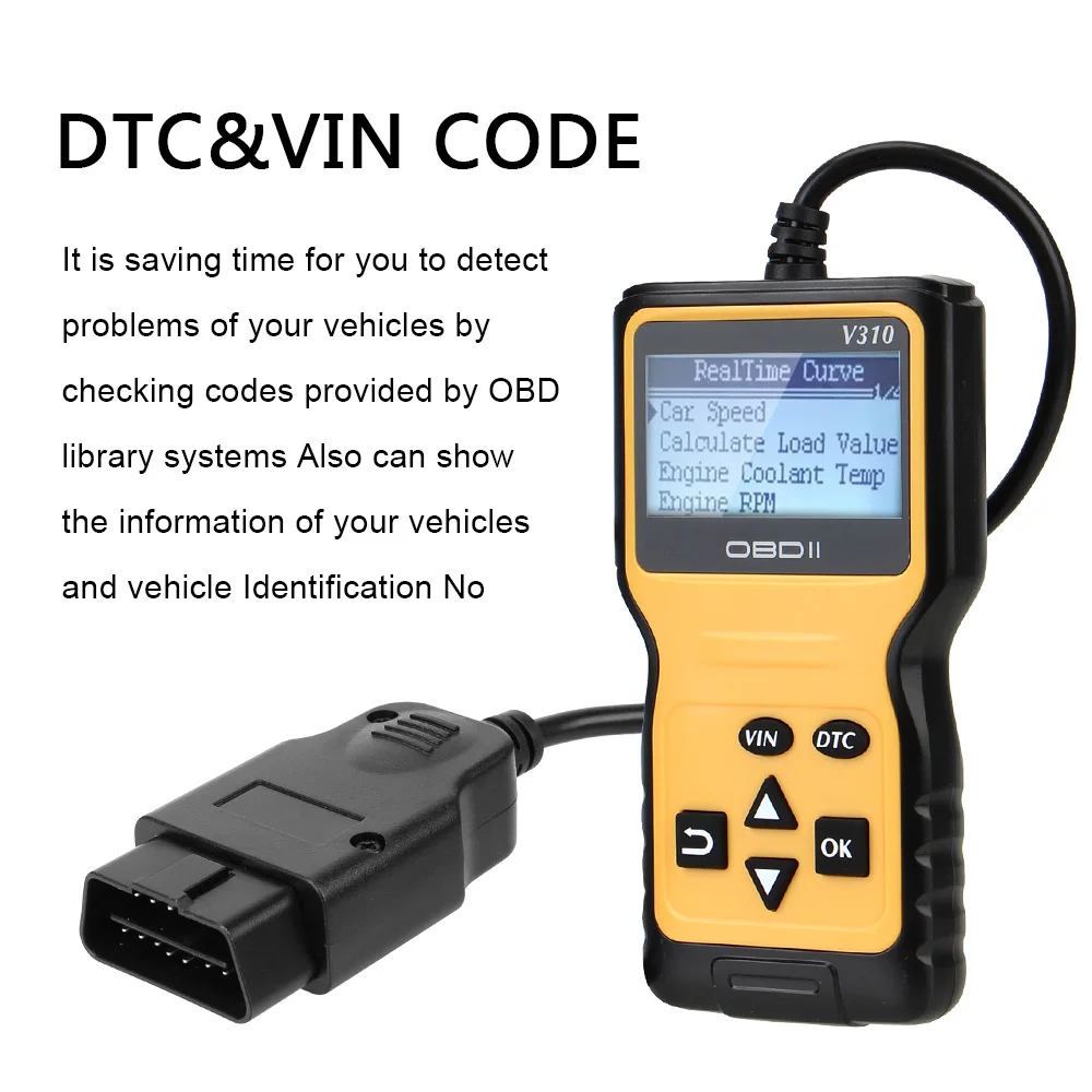 ELM 327 V310 OBD2 считыватель кодов сканер OBDII EOBD Считывание/очистка неисправностей