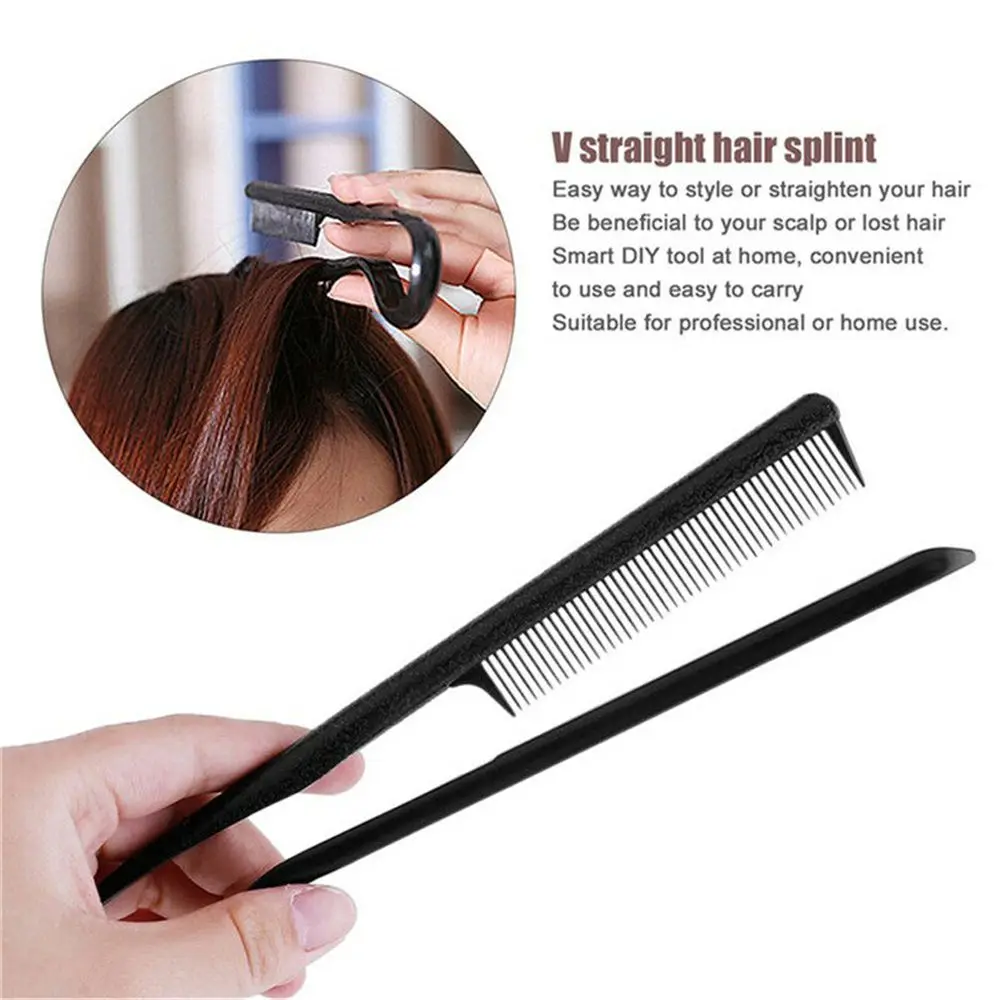 

Women Fashion Diy Straightening Hair Comb Black Unisex Portable Clip-type Hairdressing Home Barber Hair Salon Styling Tools