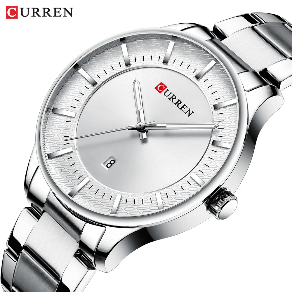 

CURREN Men Watch Stainless Steel Classy Business Watches Male Auto Date Clock 2019 Fashion Quartz Wristwatch Relogio Masculino
