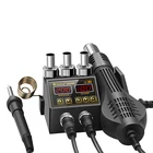 Паяльная станция 2 в 1 с ЖК-дисплеем и цифровым дисплеем для ремонта печатных плат и микросхем BGA 8898