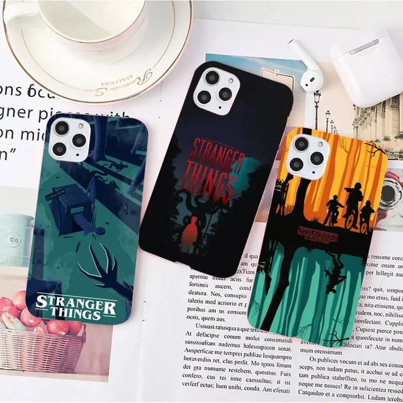 

Stranger Things Movie Thriller Suspense Phone Case Pink Color For iPhone 13 12 11 X XR XS Pro Max Mini 6 7 8 Plus Cover Funda
