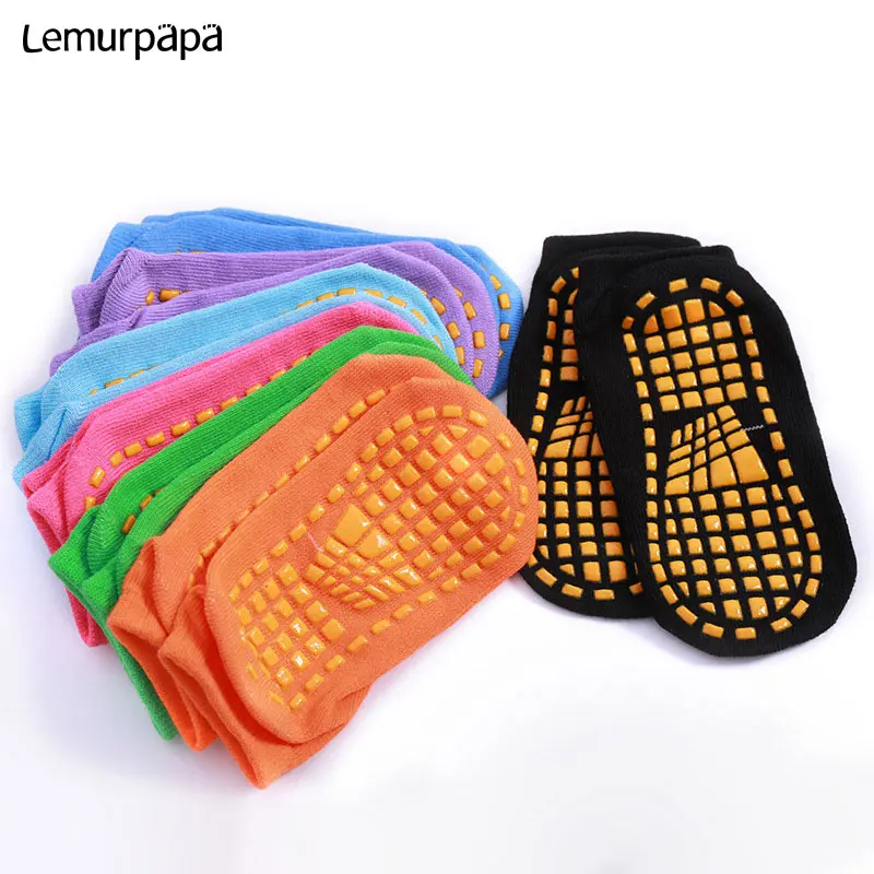 Не скользящие детские носки для мальчиков и девочек прыжков на батуте цвет синий