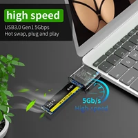 m2 ssd case m 2 to usb 3 0 gen 1 5gbps external high speed ssd enclosure for sata ngff 2242 2260 2280 caddy hdd card adapter