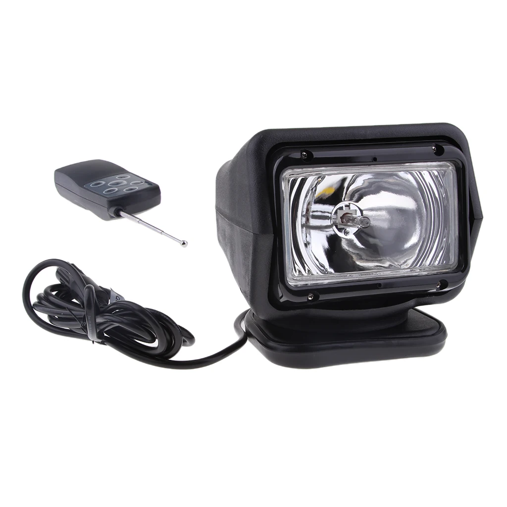 

35W Xenon HID Search Work Light Remote Control for Marine Boat Truck Car ATV - Black