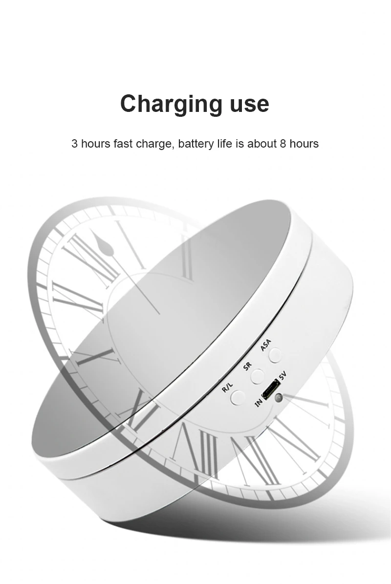 

3 Speeds Electric Rotating Display Stand Mirror Turntable Jewelry Holder Battery/USB Power for Photography Video Shooting Props