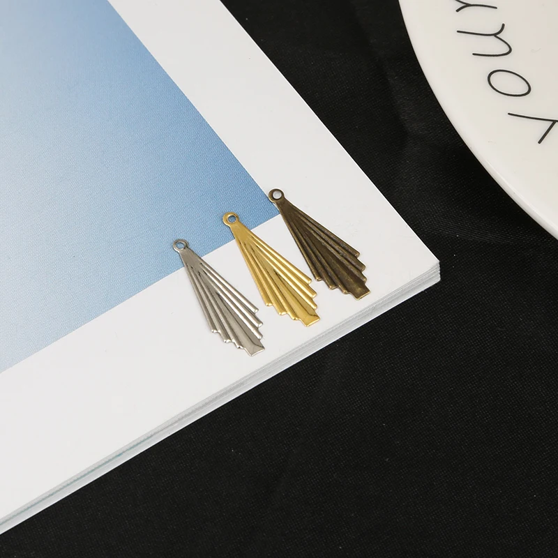 10 шт Золото/бронза/родиевое покрытие 8x23 мм кисточки цветок филигранные