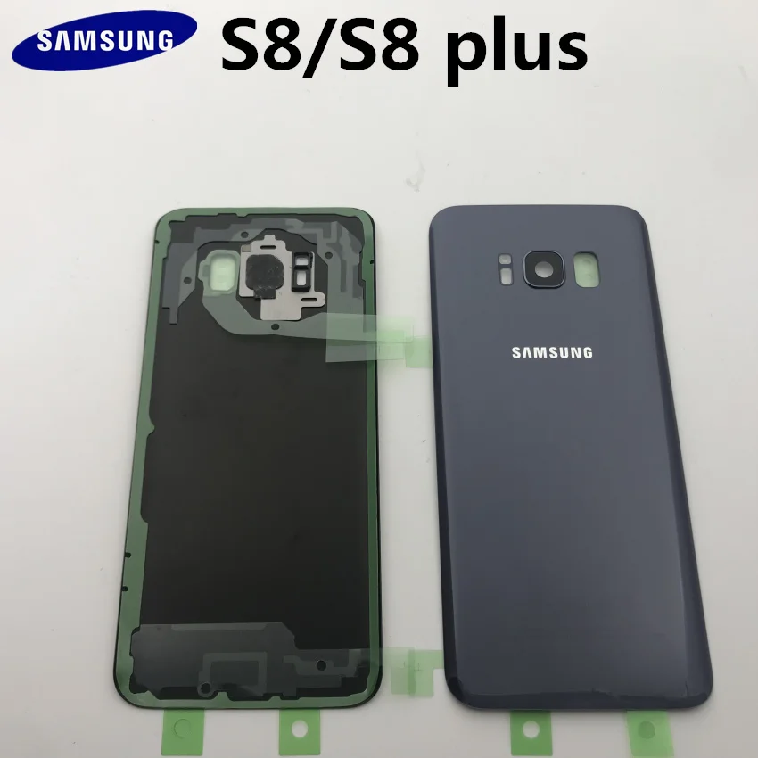 Новинка,, для samsung Galaxy S8, G950, S8+ plus, G955, Задняя стеклянная крышка, задняя крышка, крышка батареи, дверь+ передняя стеклянная линза+ клей+ Инструменты