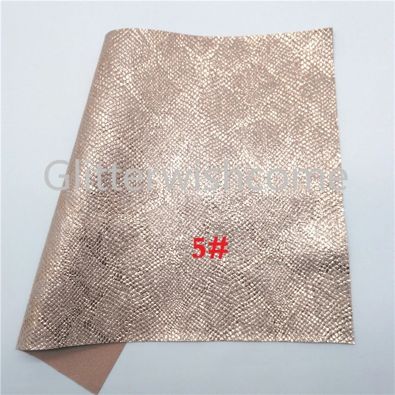 Glitterwishcome 21X29 см A4 размер винил для бантов Металлическая Змея питон синтетическая искусственная кожа простыни для бантов, GM622B