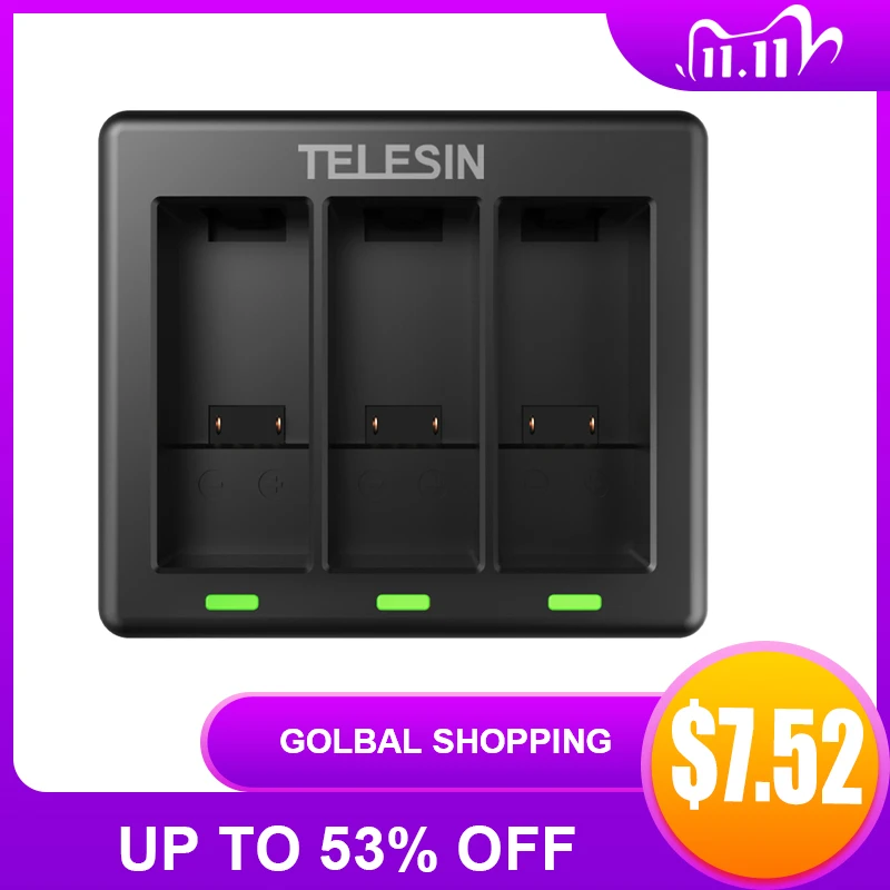 

Зарядное устройство для аккумулятора, 2/3 каналов, для телефона, черный с зарядным кабелем типа C/USB, аксессуары для телефона