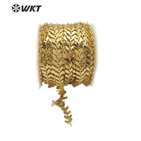 wt bc123 wkt high quality 18k gold electroplated brass chain brass v chain fashion brass chain for women stylish jewelry making