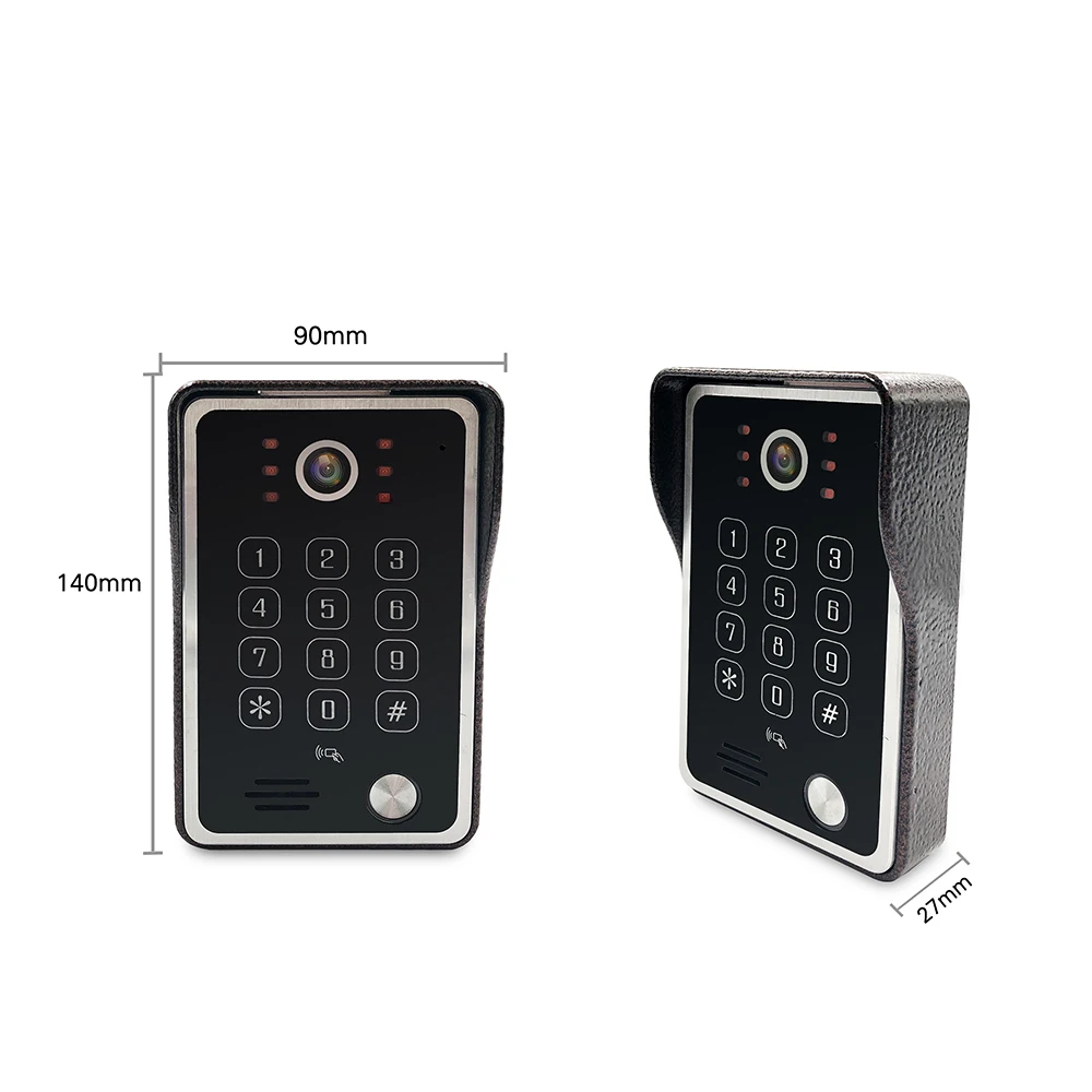 

Dragonsview 7 Inch RFID Video Door Phone Doorbell Camera with Password Unlock Video Intercom Door Station Kit 1200TVL Day Night
