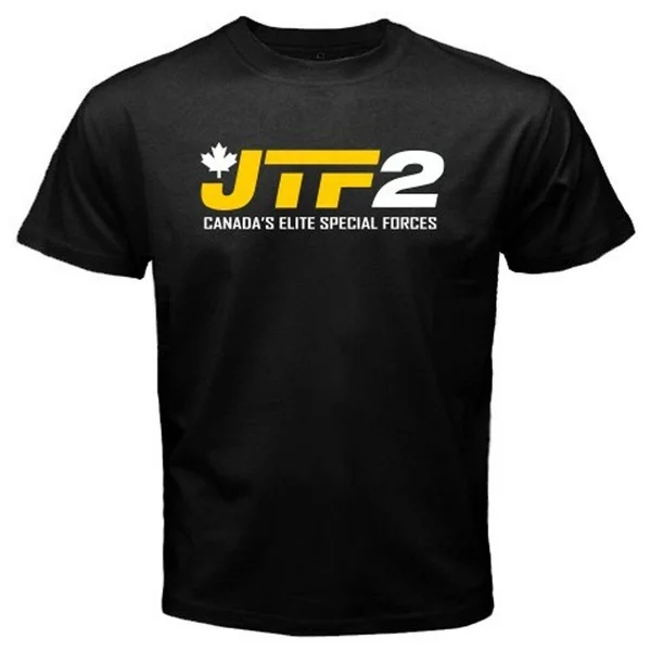 

New JTF2 Joint Task Force Canada Military Logo Mens Black T-Shirt Size S-4xl