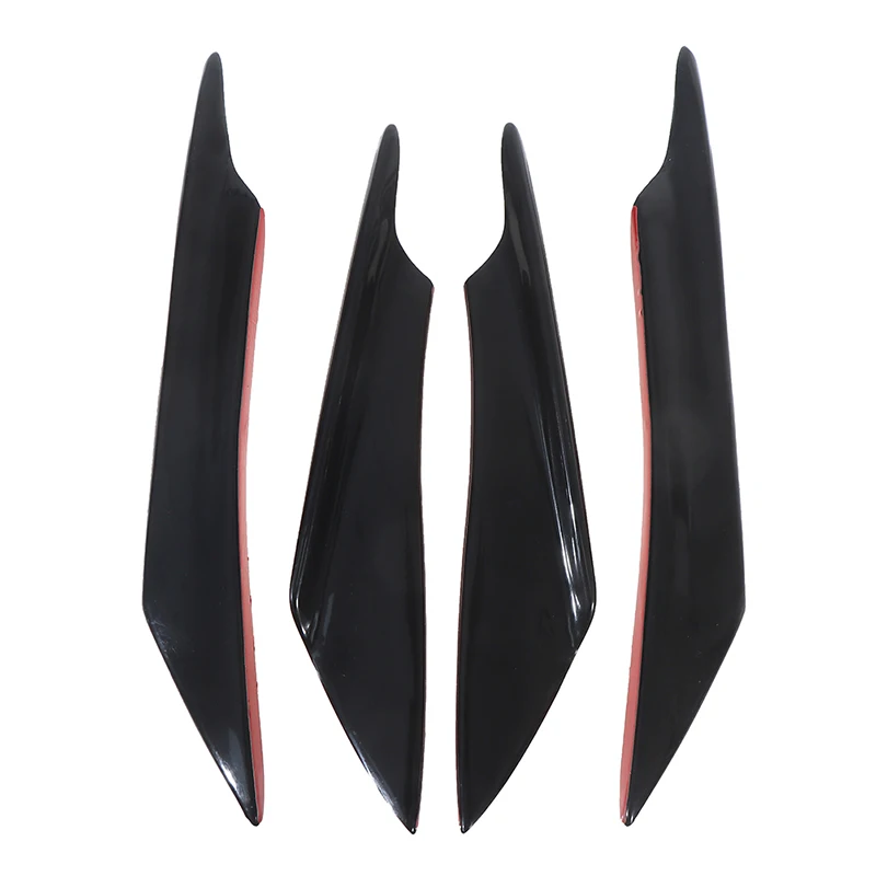 

4Pcs Carbon Fiber Car Bumper Fin Canard Splitter Diffuser Spoiler Air knife car decal car accessories car decoration car