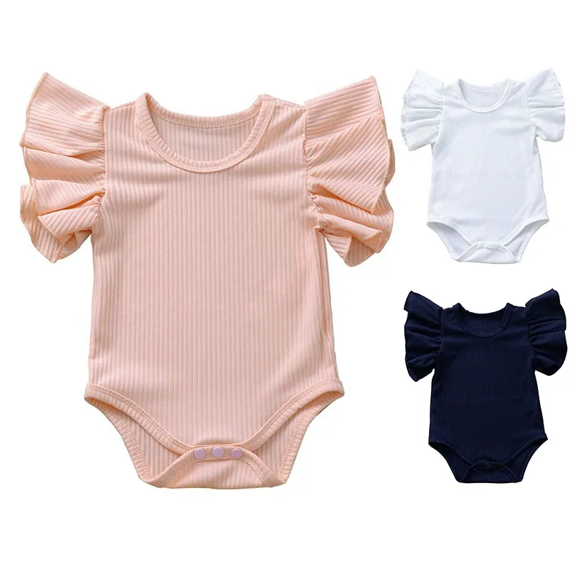 От 0 до 2 лет боди с короткими рукавами и оборками для новорожденных мальчиков