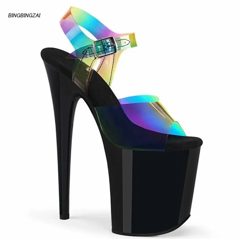 Сандалии женские прозрачные босоножки с узором сетчатая красная обувь на тонком