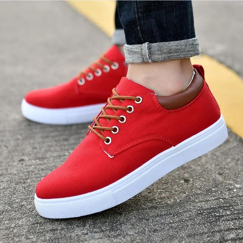 

New Arrival Spring Summer Comfortable Casual Shoes Mens Canvas Shoes For Men Lace-Up Brand Fashion Flat Loafers Shoe 39-47