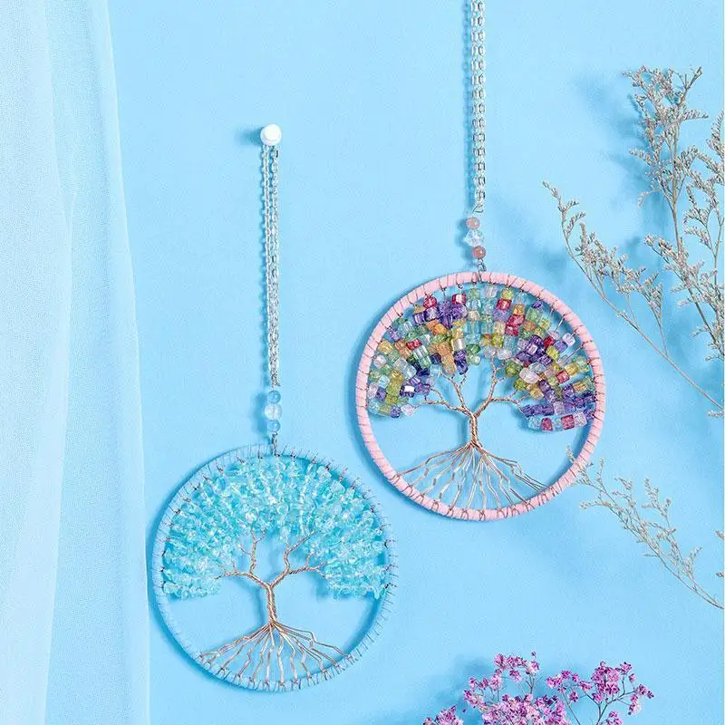 

National Ornaments Lace Ribbons Wrapped Lights Girls Room Decor Dreamcatcher Girl Heart home decoration accessories