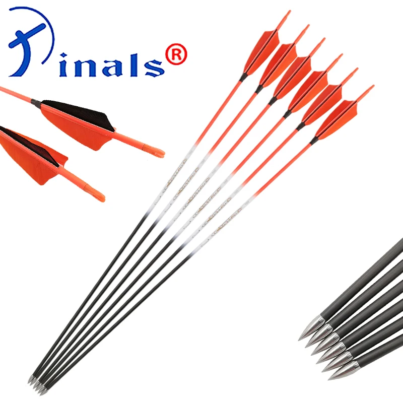 

Pinals Archery Carbon Arrows Spine 500 600 700 800 900 1000 30Inch Turkey Vanes Recurve Bow Longbow Hunting Shooting 12PCS