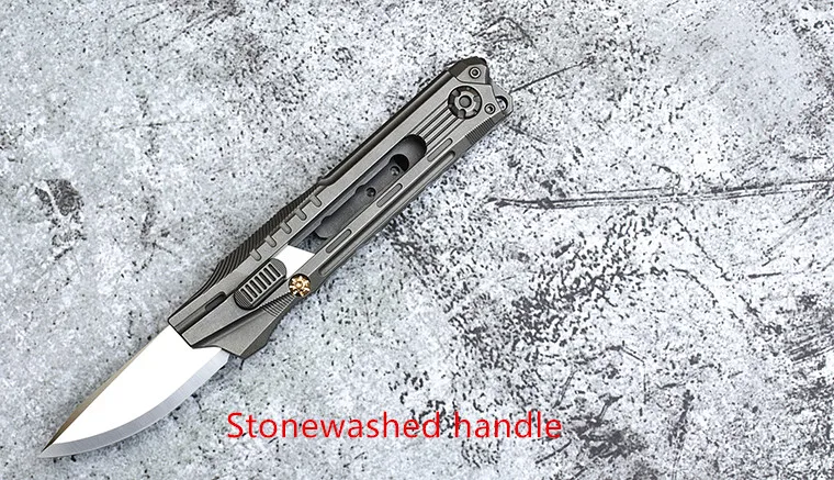 stonewashed NAITHAWK MT1 TC21 нож из титанового сплава с одной твердой ручкой 9Cr18MoV лезвие для резки бумаги нож для повседневного использования - Цвет: stonewashed