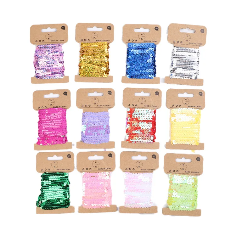 5yards 6mm Sequins Ribbon Lace Trim Sequin Fabric For Dress Clothes Headdress Bridal Clothing Shoes Sewing Accessories DIY | Дом и сад