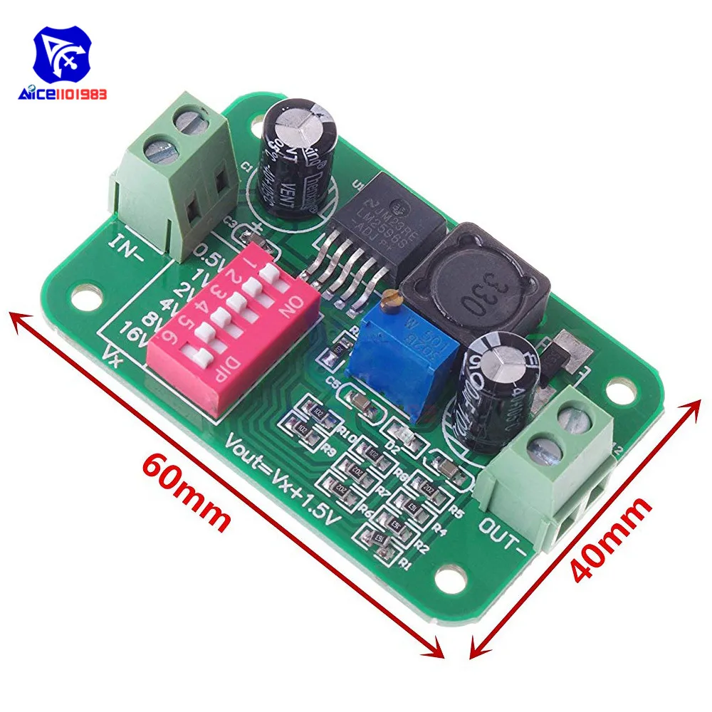 Понижающий Регулируемый источник питания diymore LM2596 DC 5 36 в до 1 33 для Arduino Raspberry|dc-dc