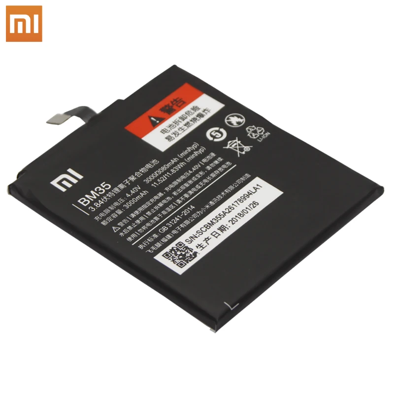 Крепление для спортивной камеры Xiao mi телефон Батарея BM35 для Xiaomi mi 4C mi 4 4S mi 5S 5S плюс BM36 BM37 BM38 BM32 Замена Батарея Розничная посылка