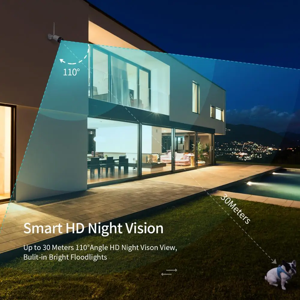 Ip-камера HeimVision HM311 2K 3 Мп Wi-Fi камера 24/7 с ночным видением Двухканальное аудио H.265 P2P