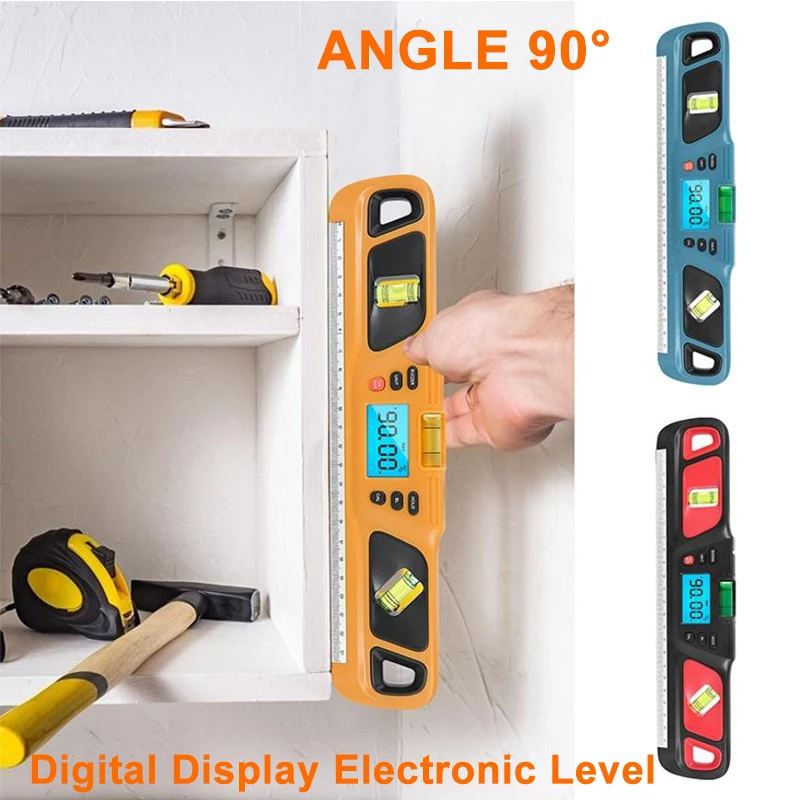 

LCD Digital Protractor, Electronic Inclinometer Magnetic Spirit Level Angle Finder Mini Backlight Decoration Balance Ruler