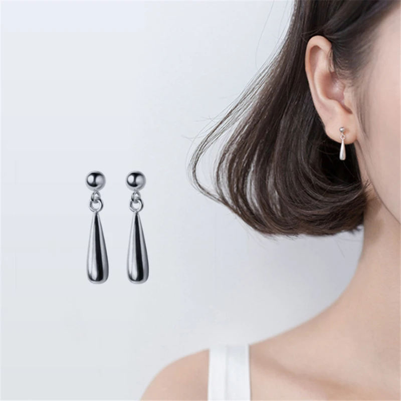 Женские классические серьги гвоздики простые тибетские Серебристые модные