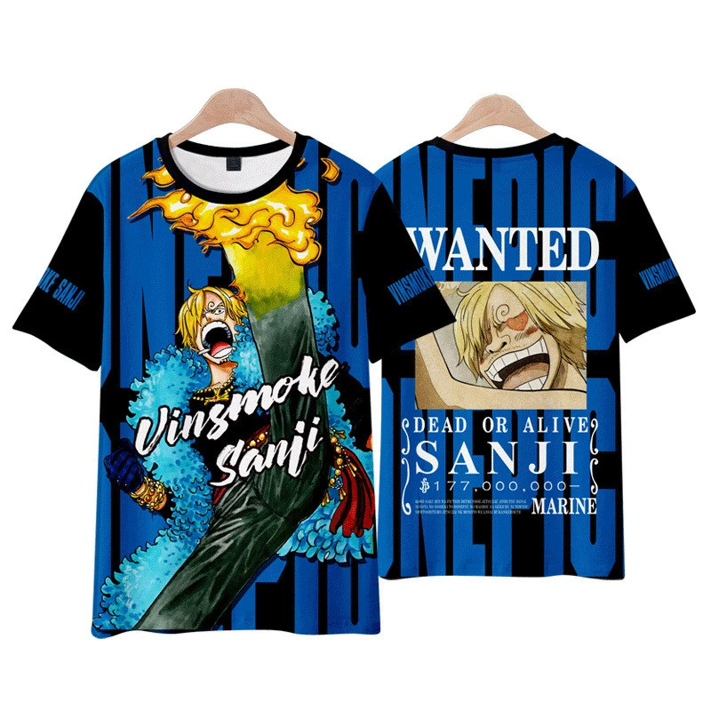 

ONE PIECE Cosplay Clothing Casual Short Sleeve T Shirt Shirt Suit Anime Adult Child COS Apparel Christmas Halloween Gift